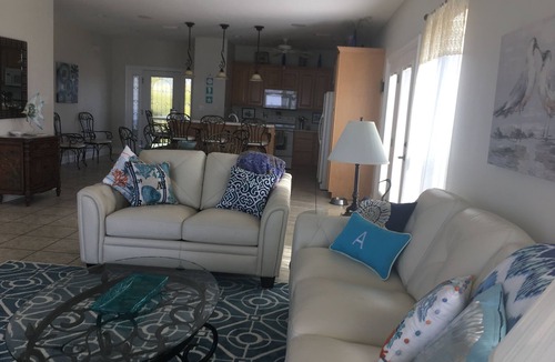 Ocean Springs House | OUR BEACHES ARE OPEN! Private Beachfront Casual Home Custom Salt Water Pool