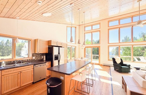 Herbster House | Owl's Nest: Sunlit South Shore Lakefront Home | Stairs Down to Lakeshore