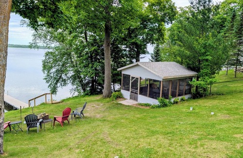 Walker Cabin | Peaceful lake front 3-bedroom cabin with Leech Lake access.
