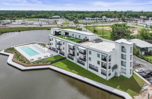 Gulfport Apartment | Private Condo #208 with Riverside View and Private Pool