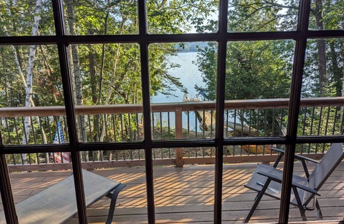 Outing Cabin | Private, cozy 4-bedroom log cabin with 374 feet of lakeshore on Washburn Lake!