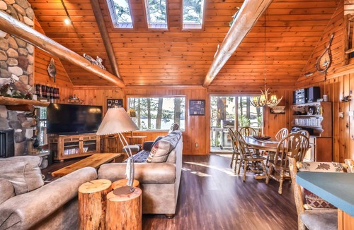 St Germain House | Private, log home on Little Saint Germain Lake with game room and dock!