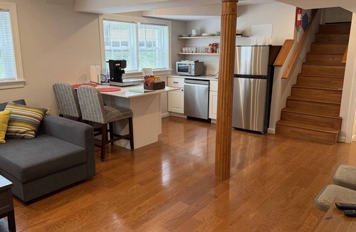 Arlington Apartment | Private Lower Suite With Walkout Patio Facing Park