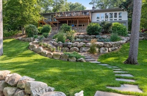 Brainerd House | Relaxing retreat on Rice Lake! Quiet lake views w/full deck, fire pit, & hot tub