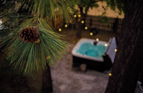 Woodlands House | Retro Chic Scandanavian Chalet with Spa, Pool table, king beds