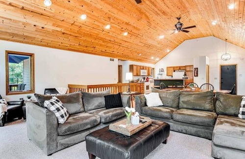 Nekoosa House | Secluded lake retreat with game room; near beach, boat rental, dining, and golf