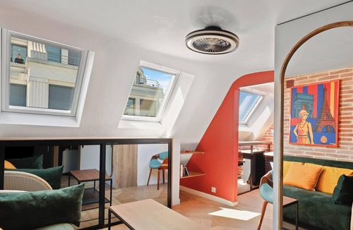 Quartier du Mail Apartment | Sous les toits de Montorgueil, vue magnifique