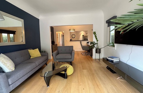 Beverly Grove House | Spacious & quiet 1-bedroom in gated Spanish colonial duplex in vibrant WeHo