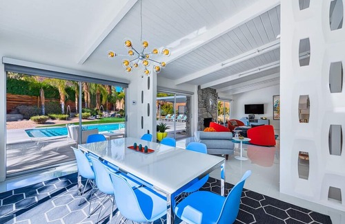 Vista Las Palmas House | Swank House! Midcentury Designer Showplace! 4 Master Suites! Pool! Spa! Mt Views