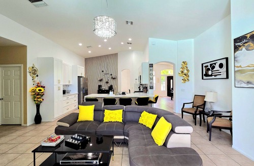 Cathedral City House | The Panorama Oasis: Saltwater Pool, Spa & EV Charger