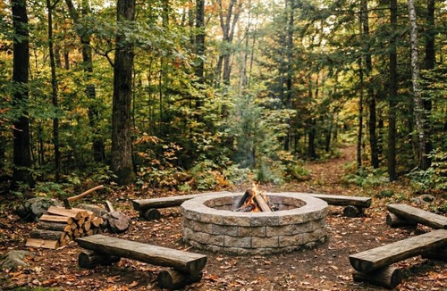 Ingalls Cabin | The Willow. New 4 room, 2 bath cabin on Menominee River w/fireplace, hot tub.