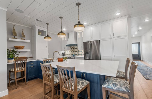 Sister Bay Condo | Top Floor Luxury Unit Downtown Sister Bay Marina and Water Views!