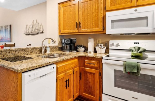Fish Creek Condo | Welcoming 2-bedroom condo featuring an updated walk-in shower.