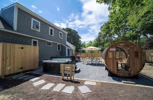 West Yarmouth House | Yarmouth Beach House: Hot Tub, Sauna & Fire Pit!