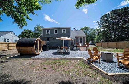 West Yarmouth House | Yarmouth Beach House: Hot Tub, Sauna & Fire Pit!