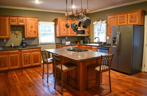 Youngsville House | Youngsville Retreat- pool, private pond, outdoor fireplace