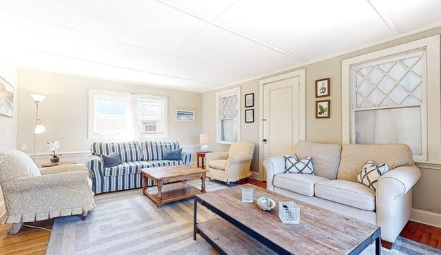 Beach-view home with beach access, deck, grill, 2 kayaks, & AC