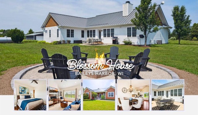Blossom House- Private 5-Acre Door County Retreat