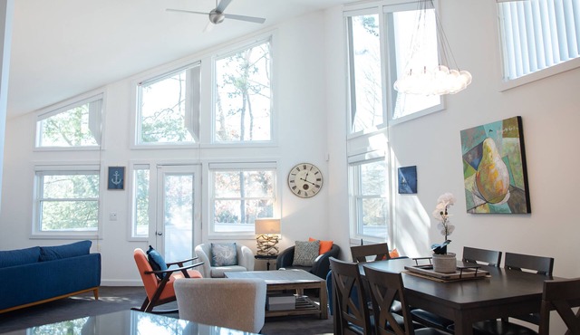 Contemporary coastal retreat nearby Falmouth beaches! w/spacious living area