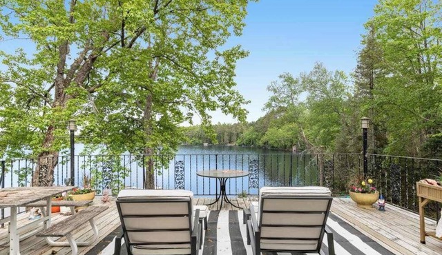 Dog-friendly lakefront home with lake views, sauna, dock, firepit - near skiing