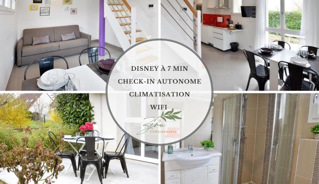 Ebène studio Centre ville Climatisation Terrasse Disneyland 4 personnes et 1 bébé