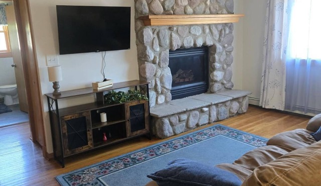 Hilltop Retreat with Scenic Town Views at this 2-Bedroom Glidden Getaway
