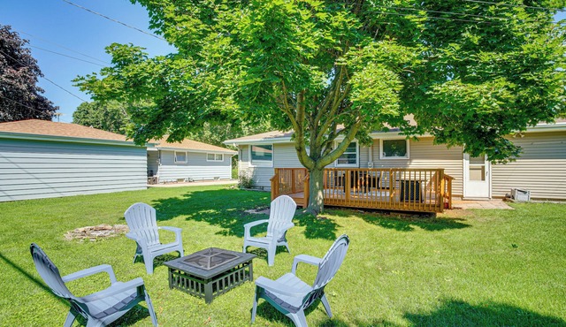 Large Backyard, Walk to Hospital: Sheboygan Abode!