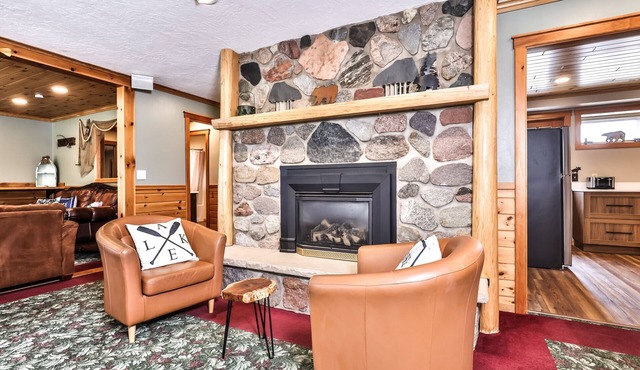 Large lakeside home with private dock and firepit!