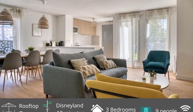 Le Duplex - Disneyland - Parking - Rooftop - Wifi