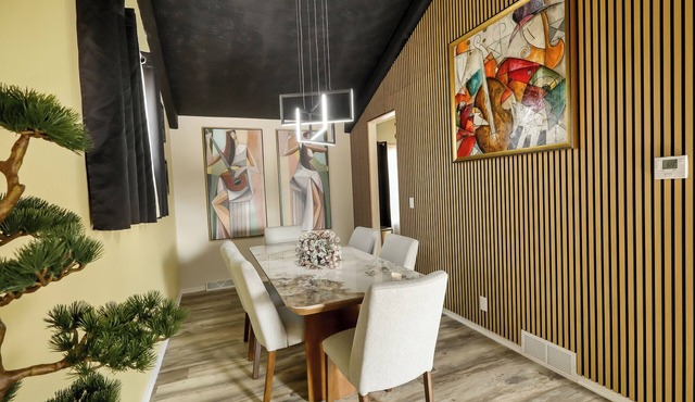 Modern 4BR Omaha, Fenced Yard, Desks in Every Room, W/D, Pet-Friendly