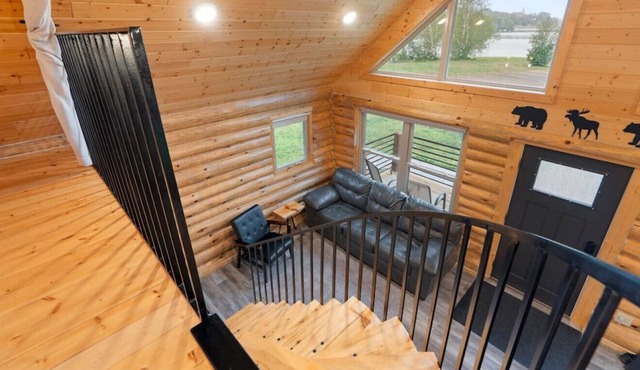 Next to the snowmobile & recreation trails, on portage lake