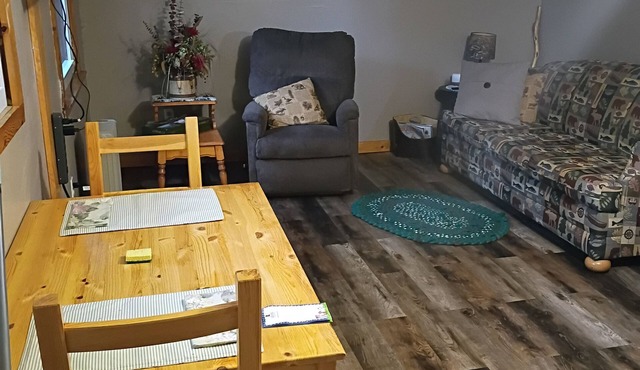 Pleasant cabin with AC in Brainerd - 2 bed. shower ,fridge, fire pit,