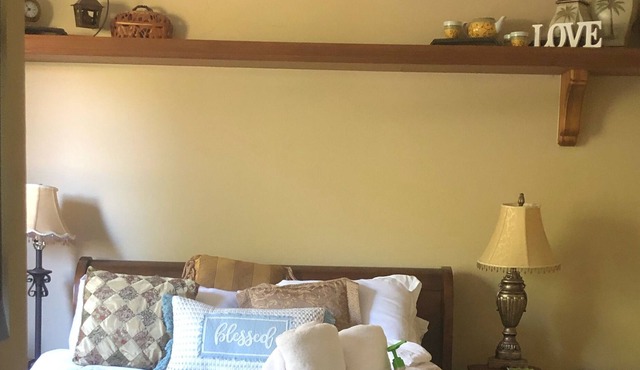 PRIVATE ENTRANCE guest suite, jacuzzi bath, kitchenette, patio, hillsides.