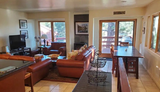 This unit has been beautifully remodeled. It has three bedrooms and two bathrooms and is a two-story unit.