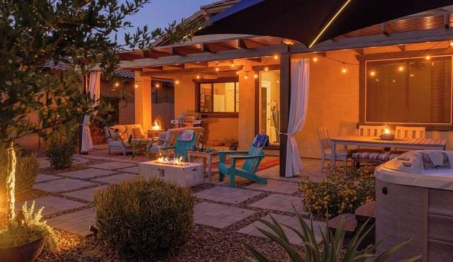 Thoughtfully Curated Gilbert Home Hot Tub Office Backyard Oasis