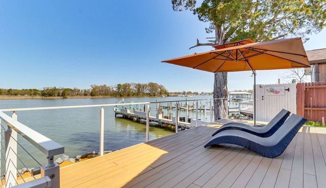 White Sail on the Potomac - Coastal Modern