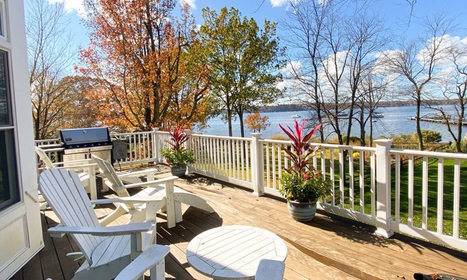 Severna Park House | Stunning Waterfront Home in Round Bay with multiple living spaces