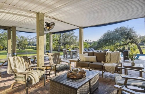 Shoreline Park House | Modern Bayou Home | Pool and Tennis Court